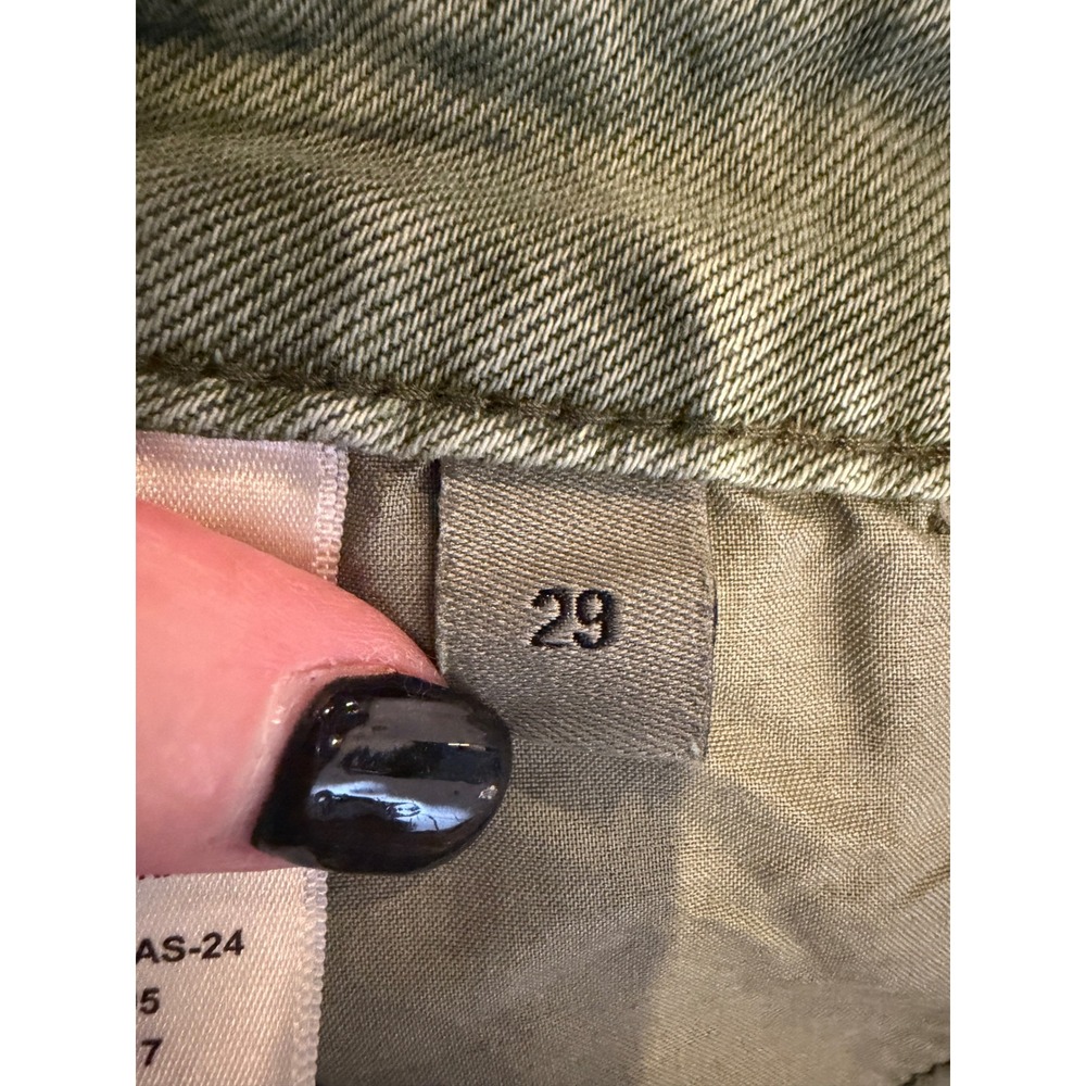 Altard State Jeans Women 29 Olive Green Distressed Wide Leg Crop Pants NWT - Picture 13 of 13